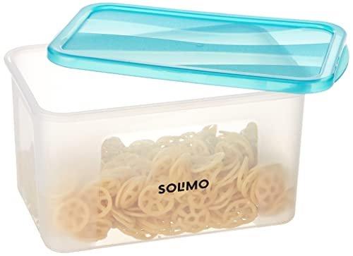 Amazon Brand – Solimo Plastic Storage Container, BPA Free, 3 Containers (4000ml), Blue