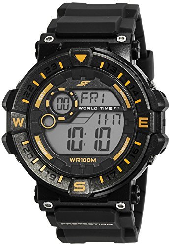 SF Digital Dial Plastic Strap Watch for Men-NM77061PP02