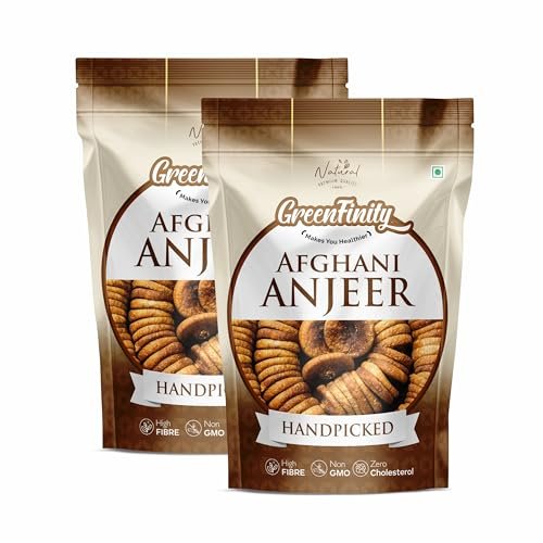 GreenFinity Premium Afghani Anjeer – 1Kg | Dried Figs | Vacuumed Pack [All Premium].