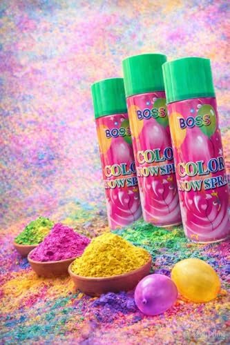 MOPANIRAJ BOSS Natural Skin-Friendly snow Spray Bottle Color | Non-Toxic organic natural holi colour (GREEN)-750ML