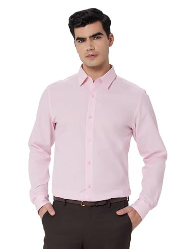 United Colors of Benetton Men’s Solid Slim Shirt (5NS04U008I910_Pink 3XL)