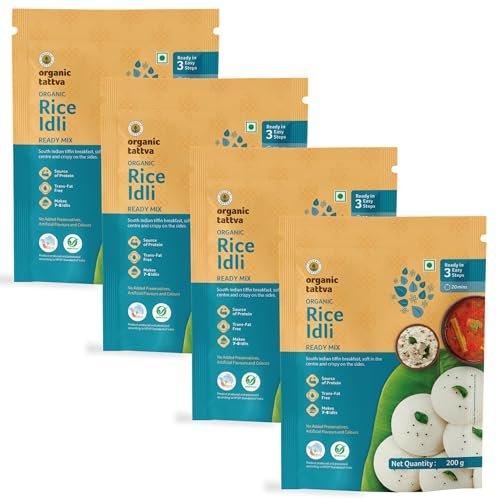 Organic Tattva Instant Mix Multigrain Dosa 800g, Ready in 3 Steps (200g x4)