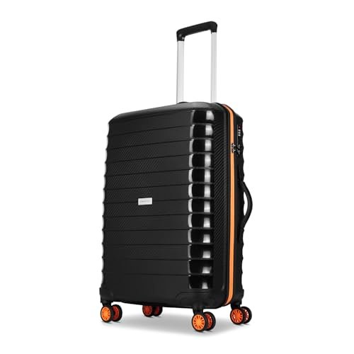 Aristocrat Altitude 8-Wheel Medium Size Hard Case Trolley Bag, Black