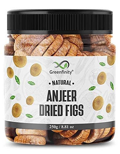 GreenFinity Premium Afghani Anjeer | Dried Figs | Natural, Rich in Iron, Fibre & Vitamins Fig/Afghanistan Anjir Dry Fruit (Pouch Pack) (250 GM(Pack of 1))