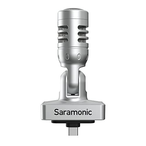 Saramonic Digital Stereo Microphone with MFi Certified Lightning Connector for iPhones and iPads with 3.5mm Headphone Out and Both Foam and Furry Windscreens (SMARTMICMTV11DI)