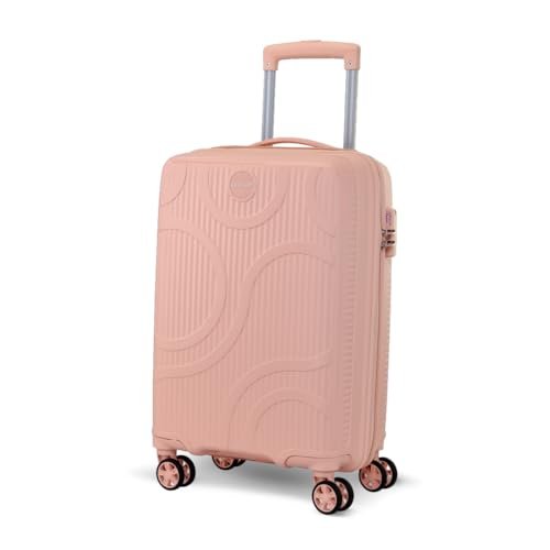 KAMILIANT by American Tourister Selva|Cabin Trolley Bag Small Size (56 cms) for Travel| Hard Case Polypropylene (PP) Suitcase|360° 8-Wheel Spinner Luggage Trolley|Combination Lock|Peach