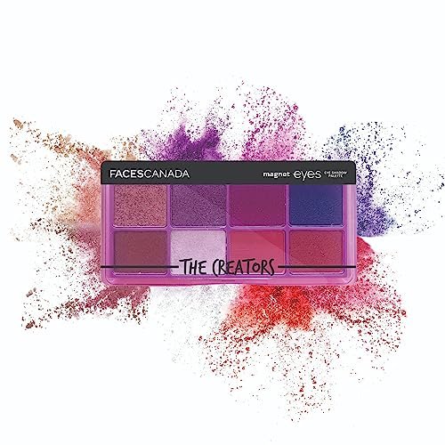 FACES CANADA Magneteyes 8 in 1 Eyeshadow Palette – The Creators, 6.4g | Shimmer & Matte Shades | Long Lasting & Intensely Pigmented | Buttery Soft Lightweight Texture | Smooth & Easily Blendable