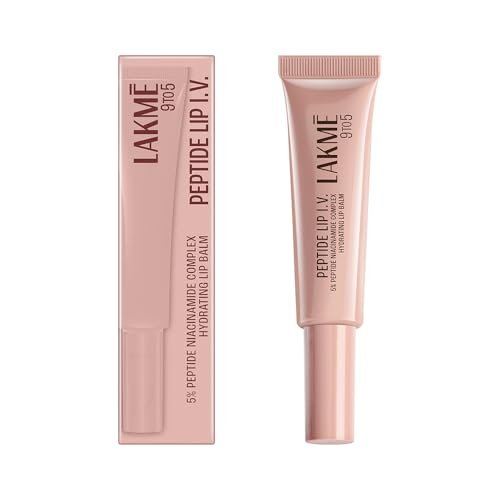 Lakme Peptide Lip IV with 5% Peptide-Niacinamide Complex, For Intense Hydration With A Serum-Like Texture That Visibly Plumps, Smoothens, and Repairs, OG Overnight Achiever, 10g