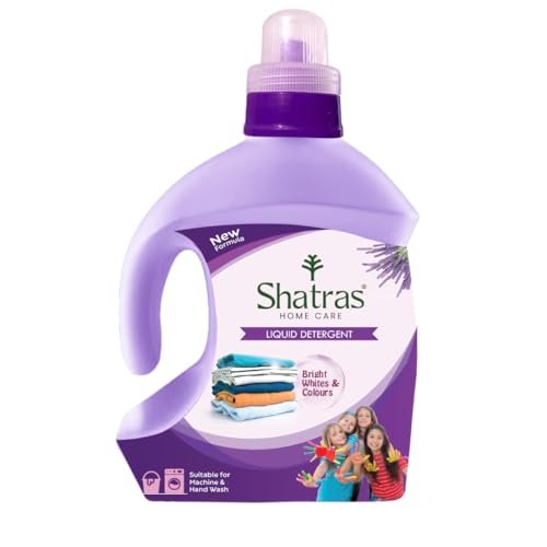 Shatras Eco-Friendly Laundry Liquid Detergent 1 Liter | Suitable for All Types of Clothes | Concentrated Liquid Detergent for Top-Load & Front-Load Washing Machines | Tough Stain Removal & Fabric Care