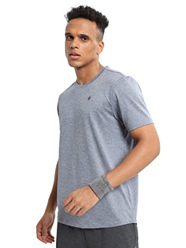 CULTSPORT Textured Active Tshirt_CS700429L – Light Grey : Size – L