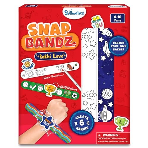 Skillmatics Snap Bandz – Rakhi Love, DIY Jewelry Art & Craft Activity