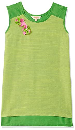 ZEMYRA Girl’s Kurta (ZKSS21K21A-8_Green Regular)