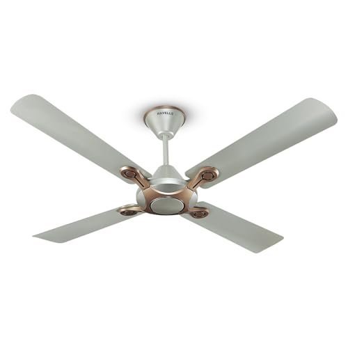 Havells 1200mm Leganza ES 4B Ceiling Fan|Best fan in 4 Blade,Premium Finish Decorative Fan,High Air Delivery|Energy Saving,100% Pure Copper Motor,2 Year Warranty|(Pack of 1,Bronze Gold),5 Stars