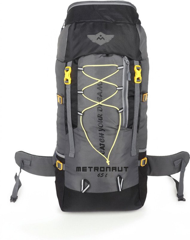 METRONAUT Trekking Bag For Hiking/Camping/Outdoor Sports with Rain Cover Rucksack  – 65 L(Grey)