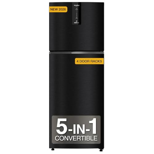 Whirlpool 308 L 3 Star Convertible Frost Free inverter Double Door Refrigerator (IF INV 355 OMEGA BLACK(3S) CONV-Y, 2026 Model)