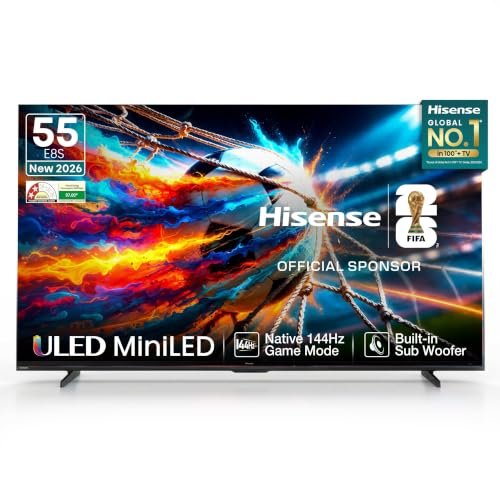 Hisense 139 cm (55 inches) E8S Series ULED MiniLED Smart TV 55E8S (Black)