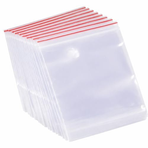 JPPL Zip Lock Clear Plastic Storage Bags| Resealable Clear Plastic Bags| Durable and Leak-Proof |Square Pouches with Press Seal Apply To Kitchen Storage and Jewellery Packaging-2 * 3-100Pack