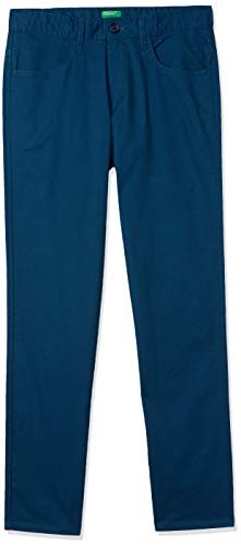 United Colors of Benetton Boy Mid Rise Slim Casual Pants (4WB11ECOMI_Blue_0Y), 0-3 Months