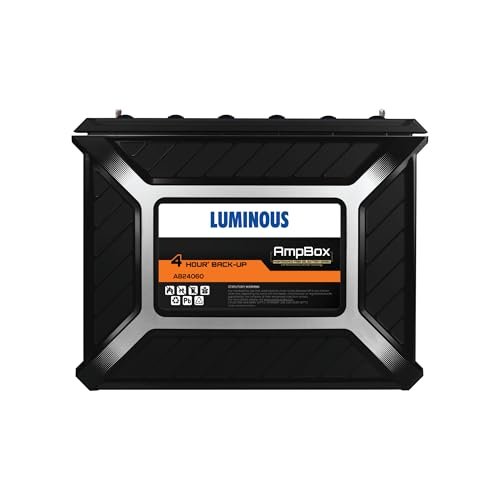 Luminous Ampbox AB24060 Gel Battery for Home, Office & Shops | Tall Tubular Battery | 4hr Backup | Maintenance Free | German Technology | Durable & Reliable | 60 Months Warranty by Luminous