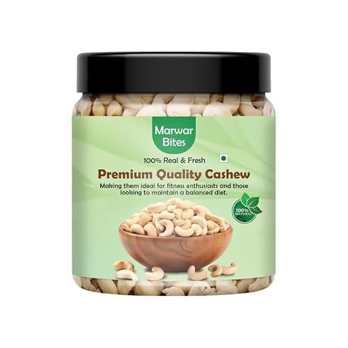 MarwarBites Whole Cashews | Whole Crunchy Cashew | Premium Kaju nuts | Nutritious & Delicious | Gluten Free & Plant based Protein – 500gm