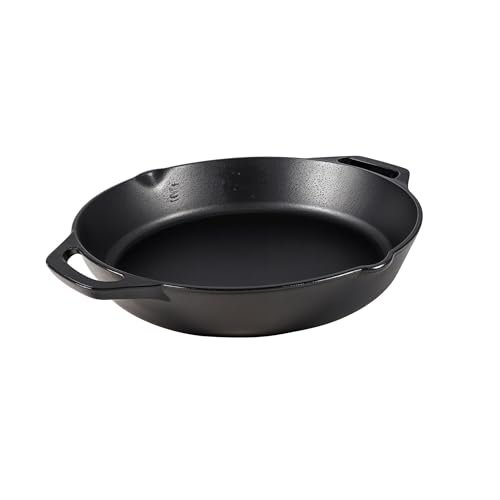 Add2Cart Pre Seasoned Cast Iron Skillet | Fry Pan | Iron Pan | Cast Iron Cookware| Cast Iron Frying Pan with 2 Side Handles | Gas and Induction Compatible, 10inch, Black