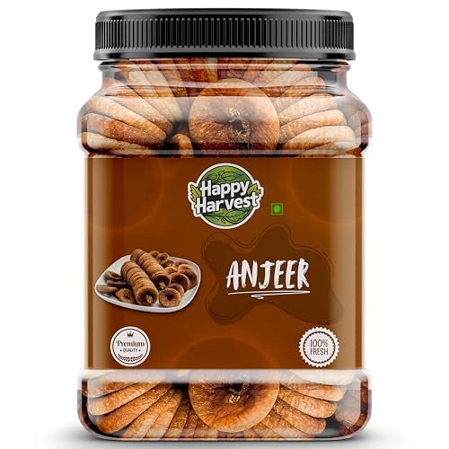 HAPPY HARVEST Premium Dried Afghani Anjeer 1kg| Dried Figs Ajnir | Dry Fruits in Fresh | Healthy Snacks I Low in calories and Fat Free | Rich Source of Vitamins Dietary Fiber