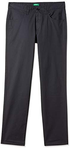 UNITED COLORS OF BENETTON Boy’s Slim Mid Rise Casual Pants (4WB11ECOMI_Grey_6 9 Months)
