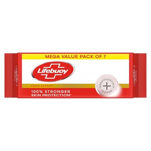 Lifebuoy Total 10 Germ Protection Bathing Soap Bar 125 g (Combo Pack of 7)|| Protects Against Viruses and Germs – Combo Offer