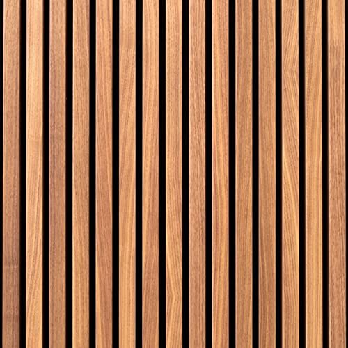 JENTOKA Wooden Louvers Wood Pattern Wallpaper for Walls |Self-Adhesive Wall Décor Sheet wall Stickers | Textured Wood Design for Living Room, Bedroom, Wall Stickers for Home (45X300 CM)