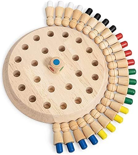 EASYMART Matching Games, Wooden Memory Match Stick Chess Game,BLOWEST Colorful Memory Chess, Funny Block Board Game, Early Educational Toy, Brain Trainig Games
