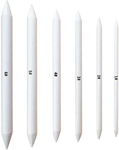 Freedy 6 PCS Blending Stumps and Tortillions Paper Art Blenders for Student Artist Charcoal Sketch Drawing Tools(B)