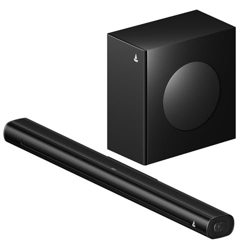 boAt Aavante 2.1 1650, 160W Signature Sound, 2.1-Channel with Wireless Subwoofer, BT v5.4, Multiple Ports, EQ Modes, Bluetooth Sound bar, Home Theatre Soundbar Speaker (Premium Back)