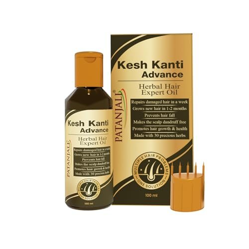 Patanjali Kesh Kanti Advance Herbal Hair Expert Oil 100ml, Stronger & Longer Hair for Women & Men, Nourishing Hair Oil Enriched with Amla, Reetha, Kalonji & Shikakai (Pack of 1)