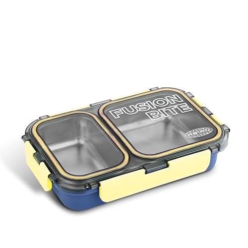 Asian Plastowares – 2 Insulated Lunch Box | Tiffin Box – Leak-Proof, Airtight | Lunch Box for Kids & Adults | Durable & Spill-Free School, Office, and College Tiffin | Navy Blue