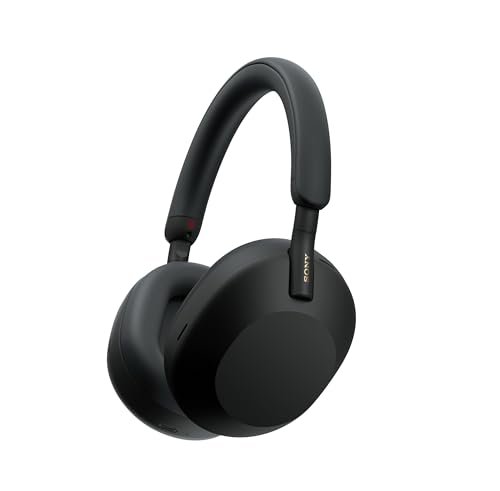 Sony WH-1000XM5 Best Active Noise Cancelling Wireless Bluetooth Over Ear Headphones with Mic for Clear Calling,Battery Life 30 Hours -Black