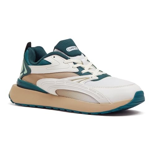Campus Men’s Vitality Sneakers Off.WHT/D.GRN – 8UK/India