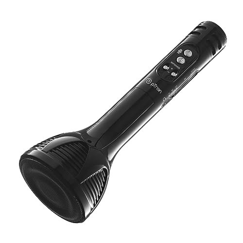 pTron Fusion Sing 5W Wireless Speaker with Karaoke Mic, 12Hrs Playtime, Record Songs, Lightweight Handheld Design, Bluetooth v5.0, Aux Play/mSD Play/USB Play & Media Controls (Midnight)