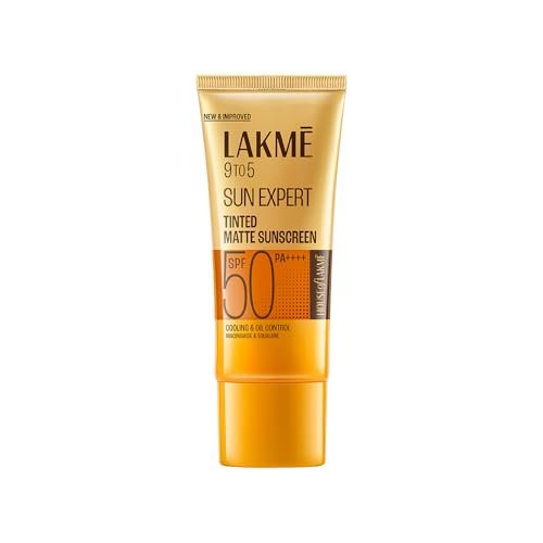 Lakme Tinted Sunscreen with Niacinamide for Even Toned Skin, SPF 50 PA+++, In-Vivo tested,With New-Age UV Filters, Boosts Glow, Reduces Dullness & Dark Spots 50 ml