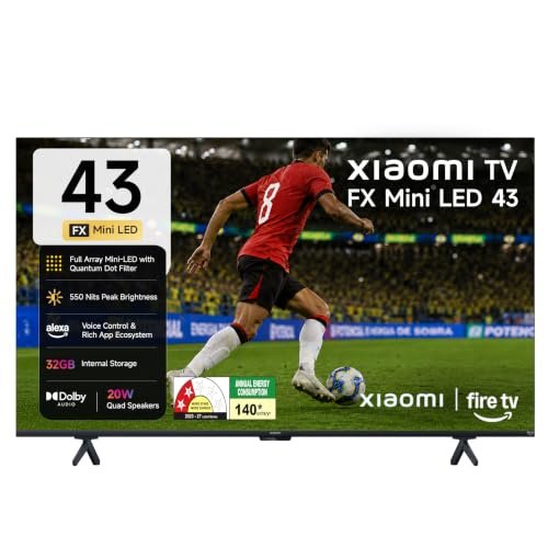 Xiaomi 108 cm (43 inches) Smart TV MiniLED QLED Fire TV L43MC-FSMIN