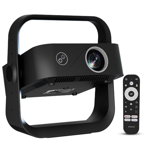 WZATCO Yuva Go Ultra Google TV Official Smart Projector, Native 1080P, 4K UHD Support, 13000 Lumens, WiFi 6, Bluetooth 5.4, HDMI, USB, Auto Focus, Home Theater Projector, Black