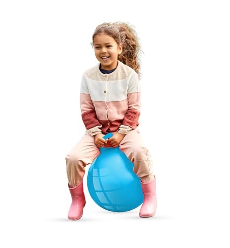 Amazon Brand – Jam & Honey Hop Ball for Kids 3+ Years, BIS Certified Safe for Kids, 45 cm Jumping Bouncing Ball with Handle, Indoor Outdoor Activity Toy for Balance & Exercise