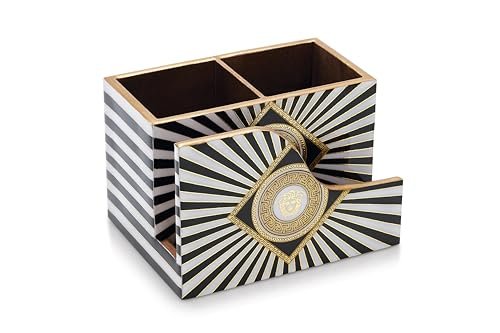 Attro Spiral Black Cutlery & Napkin Holder Organizer Stand, Multipurpose Stand, Spoon Holder for Home Décor, Car, Kitchen Dinning Table