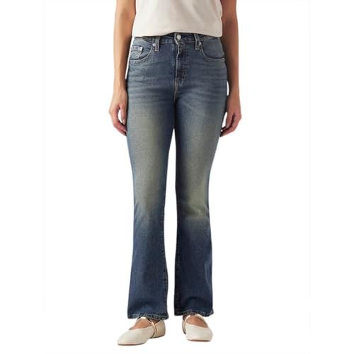 Levi’s Women’s 725 Mid Indigo Flared Fit High-Rise Jeans