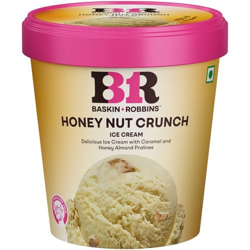 Baskin Robbins Ice Cream Tub Honey Nut Crunch, 450 ml