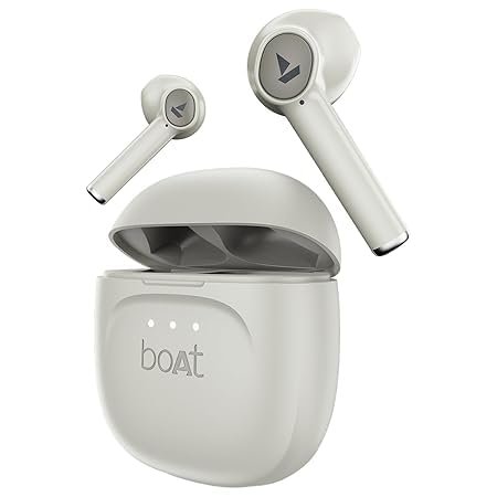 boAt Airdopes 131 Gen 2, 13mm Drivers, 70H Battery, ENx Tech, Beast Mode 45 ms Low Latency, ASAP Charge, Bluetooth Earbuds, TWS Ear Buds Wireless Earphones with mic (Cream White)