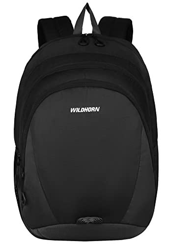 WildHorn Laptop Backpack for Men/Women I 34 L Capacity I Waterproof I Fits upto 15.6 inch Laptop (BLACK&GREY6)