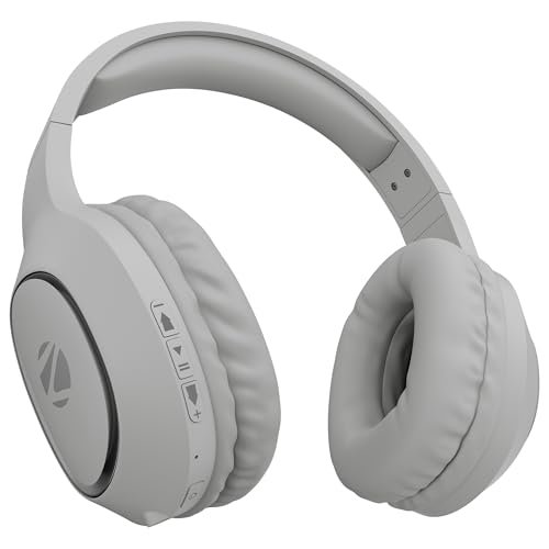 Zebronics Thunder Neo (2026 Upgrade) Wireless Headphone, BT v6.0, True 50hrs Playback, 40mm Driver, ENC, Rapid Charge, Gaming Mode, Dual Pairing, 3 EQ Modes, AUX, Voice Assistant (Silver)