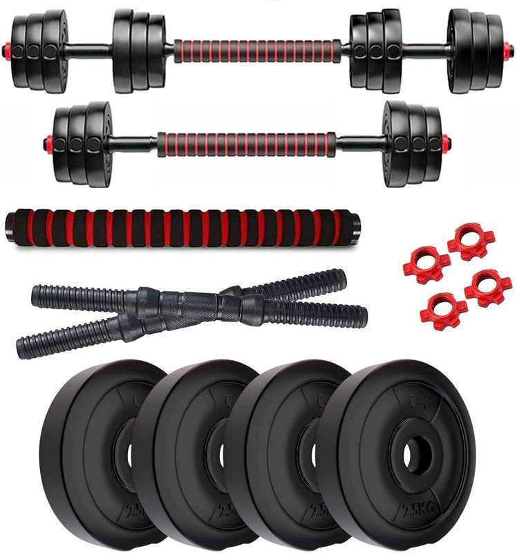 Adrenex Convertible Dumbbells Kit 10 Kg For Home Gym Adjustable Dumbbell(10 kg)