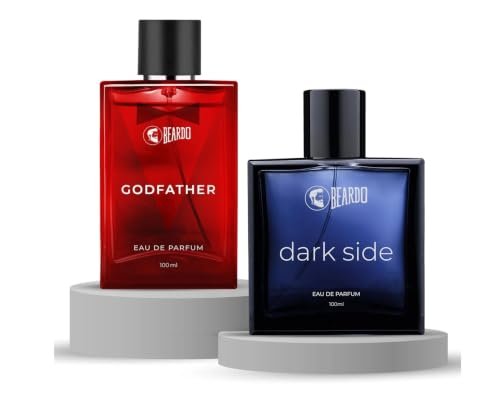 BEARDO Dark Side & Godfather Perfume For Men Spicy Scent Liquid, 100 Ml X 2 | Strong Long Lasting Fragrance | Eau De Parfume | Aromatic, Spicy | Christmas Gift For Men | Gift For Friends