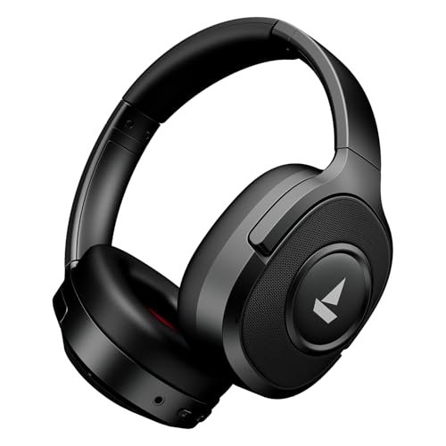 boAt Rockerz Plus 550 ANC, (~40dB) Hybrid ANC, 80Hrs Playback, 40ms Low Latency Beast Mode, 40mm Drivers, BT v5.4, Bluetooth Headphones, Wireless Headphone with Mic (Cosmic Black)